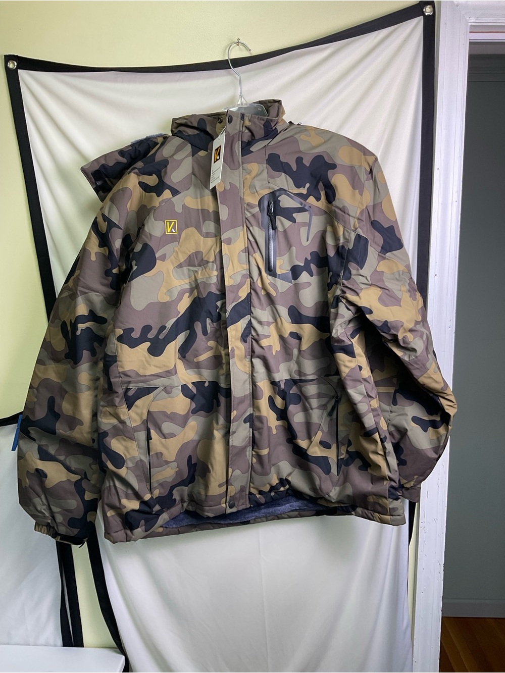 Keevoom Men Waterproof Ski Jacket - Camo - Picture 4 of 15